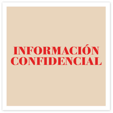 informacion confidencial palabras 